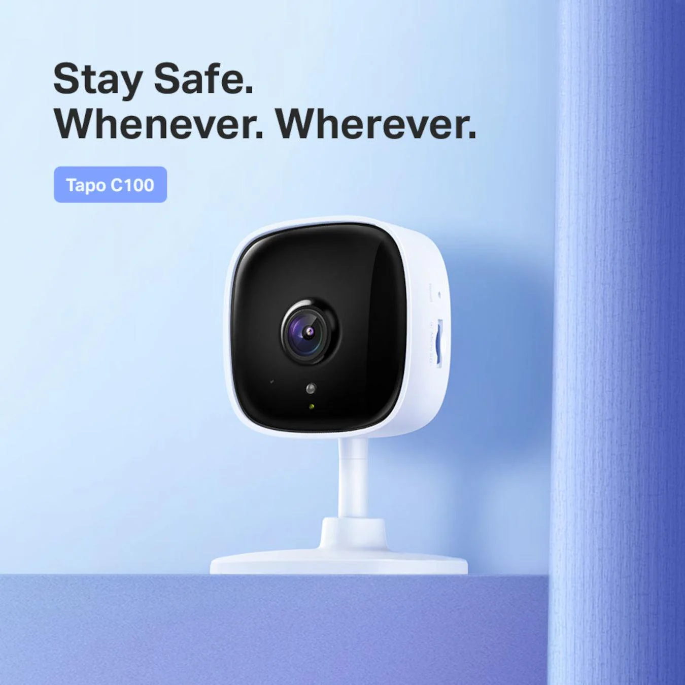 TP-Link Tapo C100 Home Security Wi-Fi Camera - White | TAPOC100 - Image 5