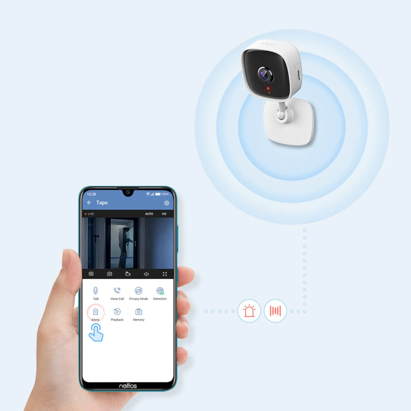 TP-Link Tapo C100 Home Security Wi-Fi Camera - White | TAPOC100 - Image 7