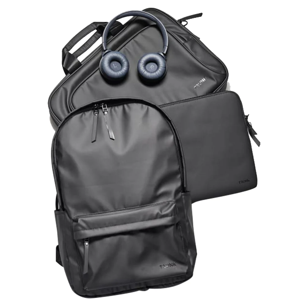 Trunk Water Resistant Laptop Backpack - Jet Black | TR-WPBACKP-JBL - Image 2