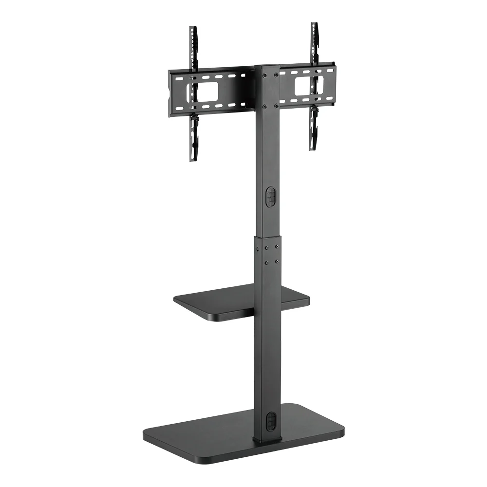 TV Stand Floor with Single Shelf for 37"-75" TVs - Fine Texture Black | 33796 - Image 2