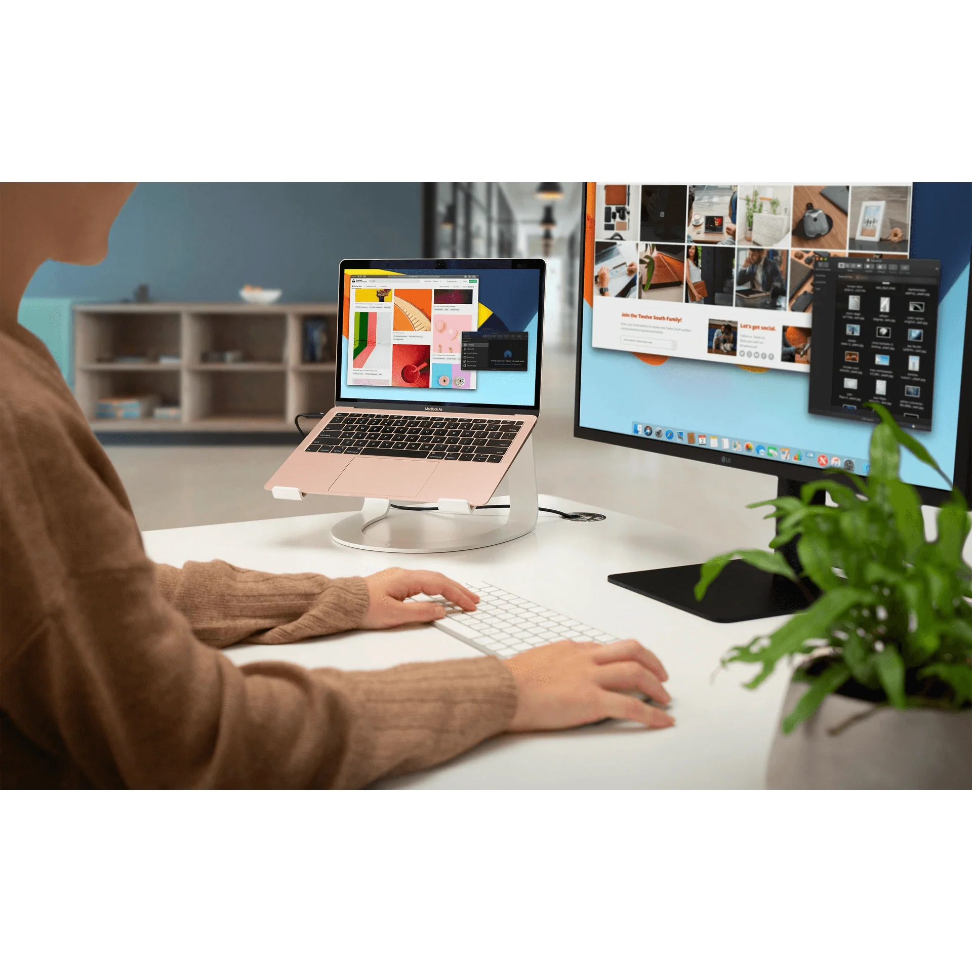 Twelve South Curve Laptop Stand for MacBook - White | 12-1915 - Image 5