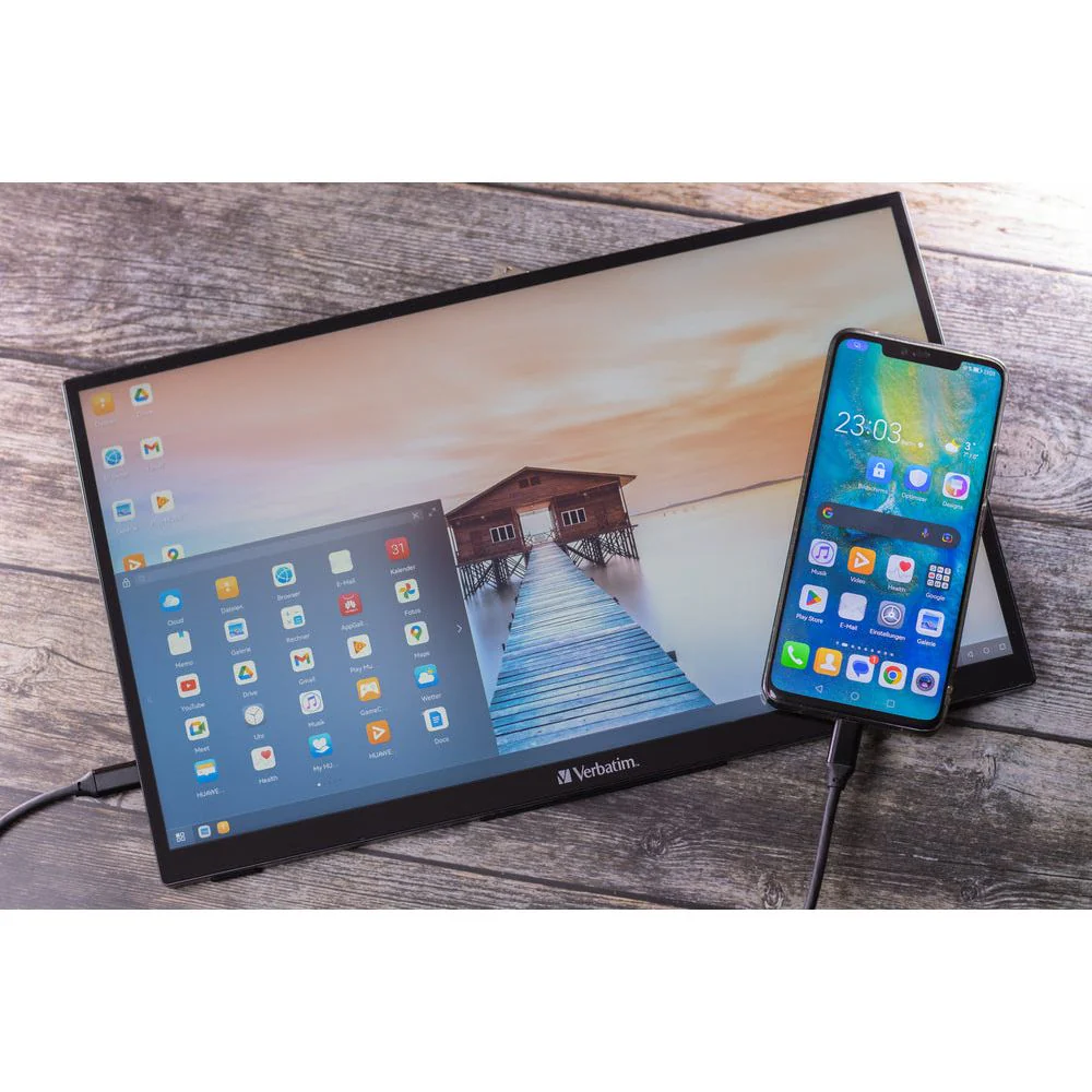 Verbatim 15.6" Full HD Portable Touchscreen Monitor - Black | 114-49592 - Image 8