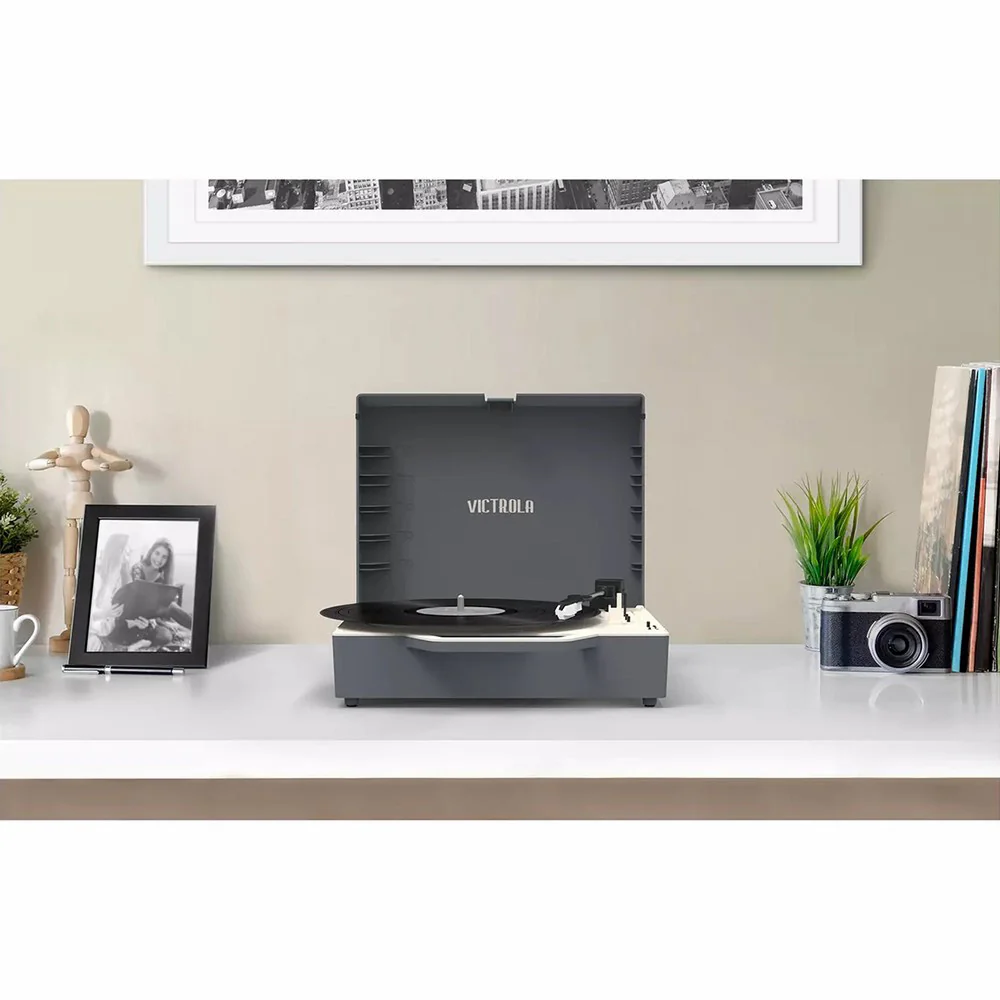 Victrola Bluetooth Suitcase Record Player - Graphite Grey | VSC-725SB-GRA-INT - Image 10