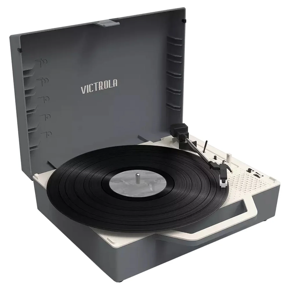 Victrola Bluetooth Suitcase Record Player - Graphite Grey | VSC-725SB-GRA-INT - Image 2