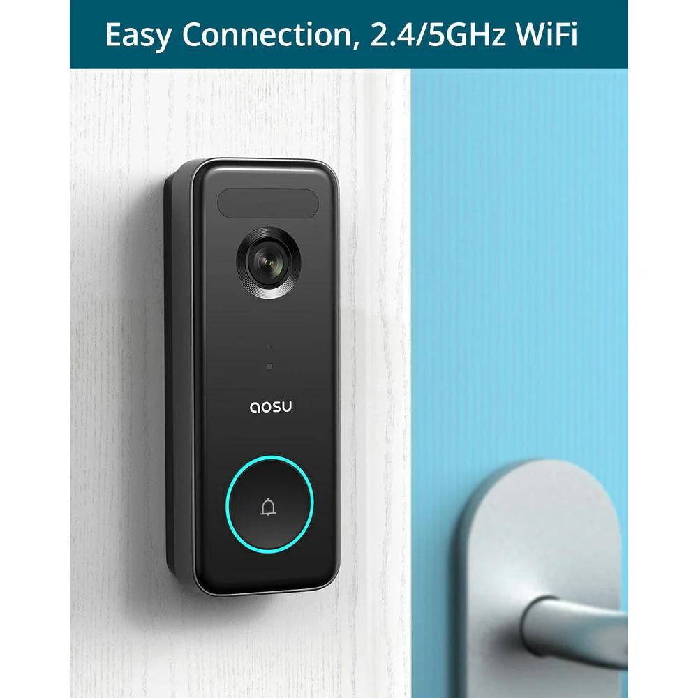 Aosu Ultra Video Doorbell - Black | v8s - Image 3