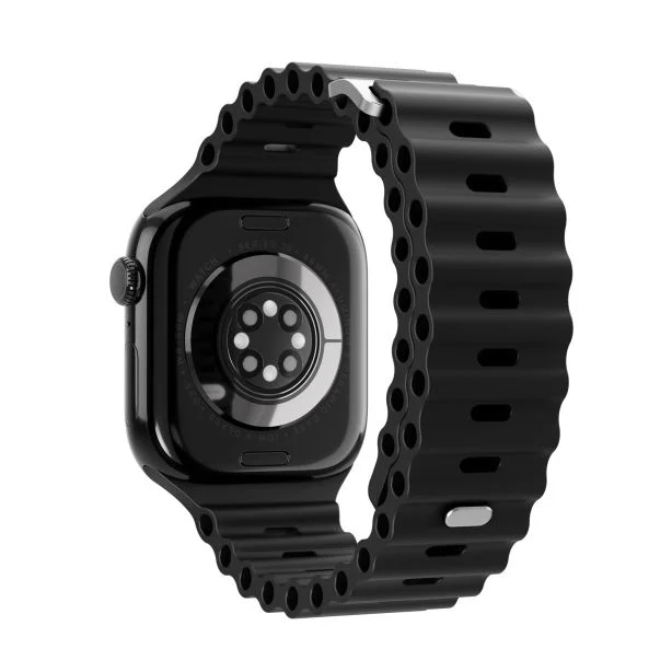 VonmÀhlen Watch Strap 49 / 46 / 45 / 44 / 42mm Wave Band 2 One Size - Black | AWS00116