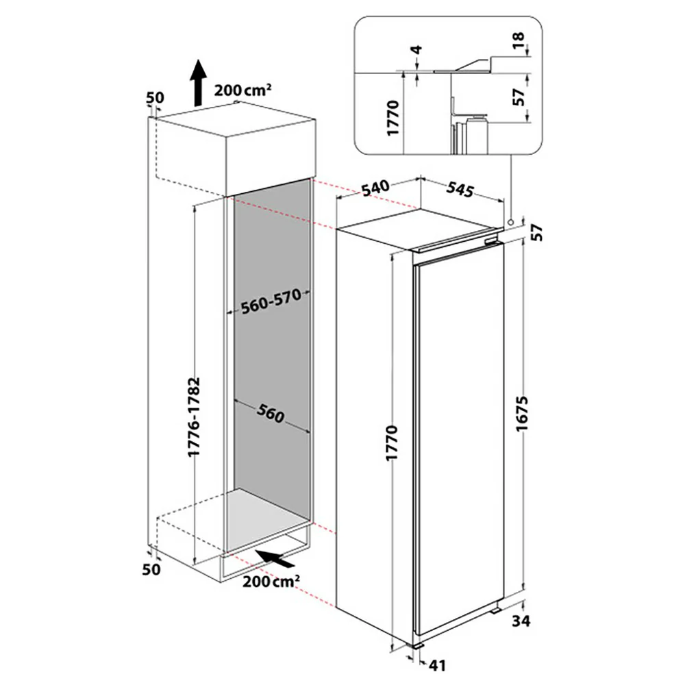 Whirlpool 306L Integrated Fridge - Steel | WHSD18A033C1 - Image 10