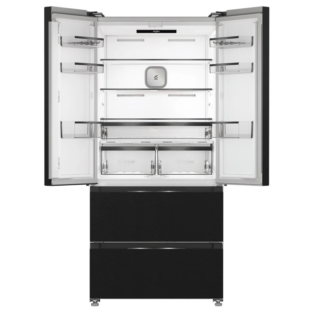 Whirlpool 510L Freestanding American Fridge Freezer - Black & Inox | WHG26513XK4UK - Image 2