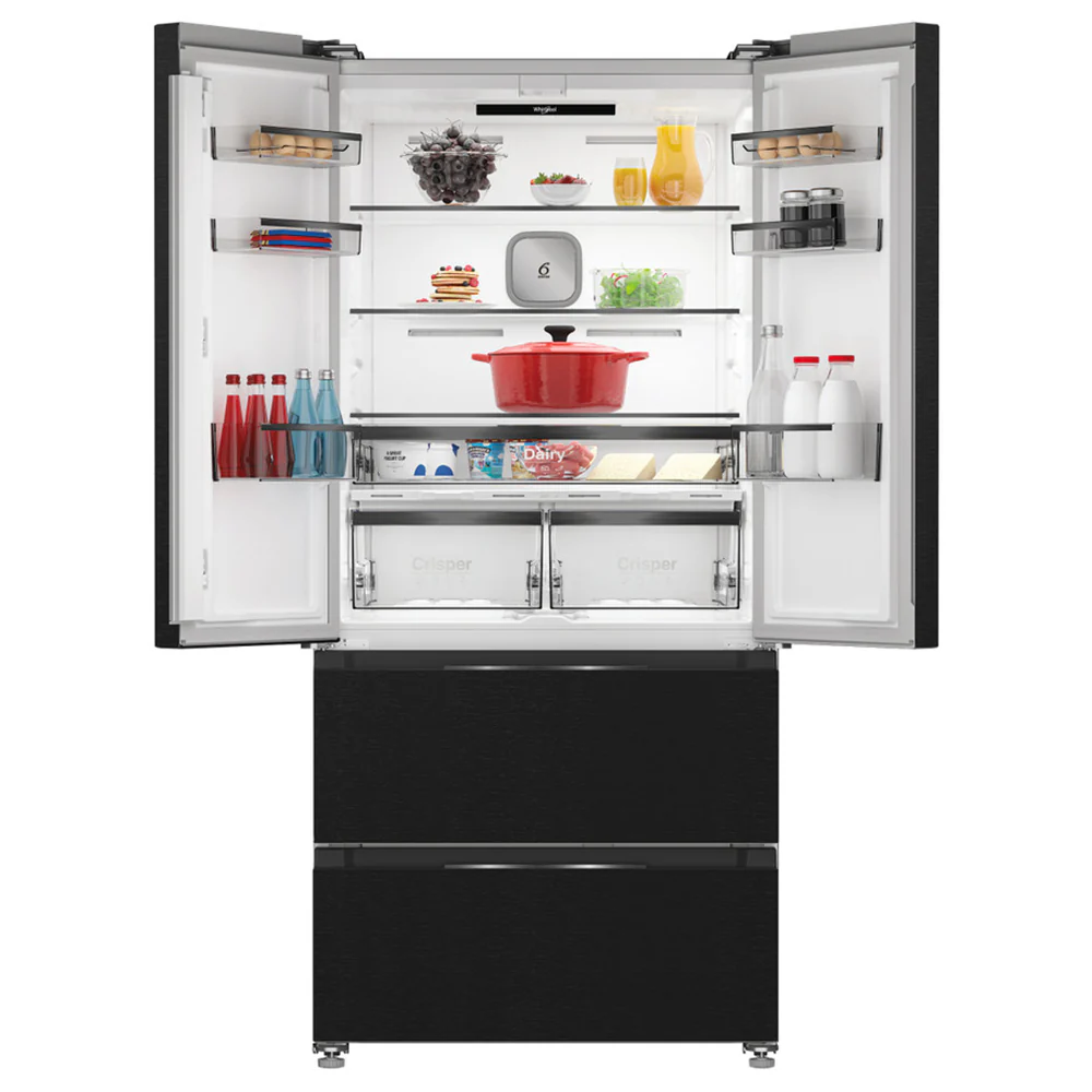 Whirlpool 510L Freestanding American Fridge Freezer - Black & Inox | WHG26513XK4UK - Image 4