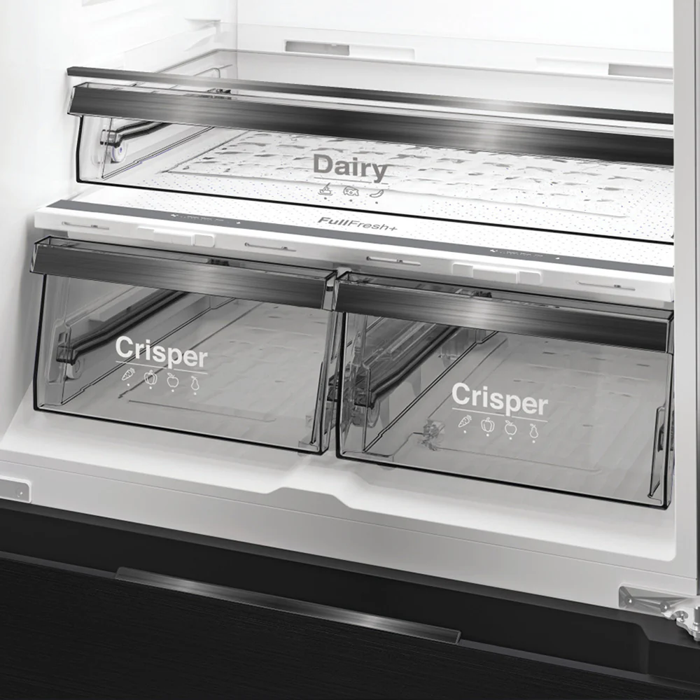 Whirlpool 510L Freestanding American Fridge Freezer - Black & Inox | WHG26513XK4UK - Image 5