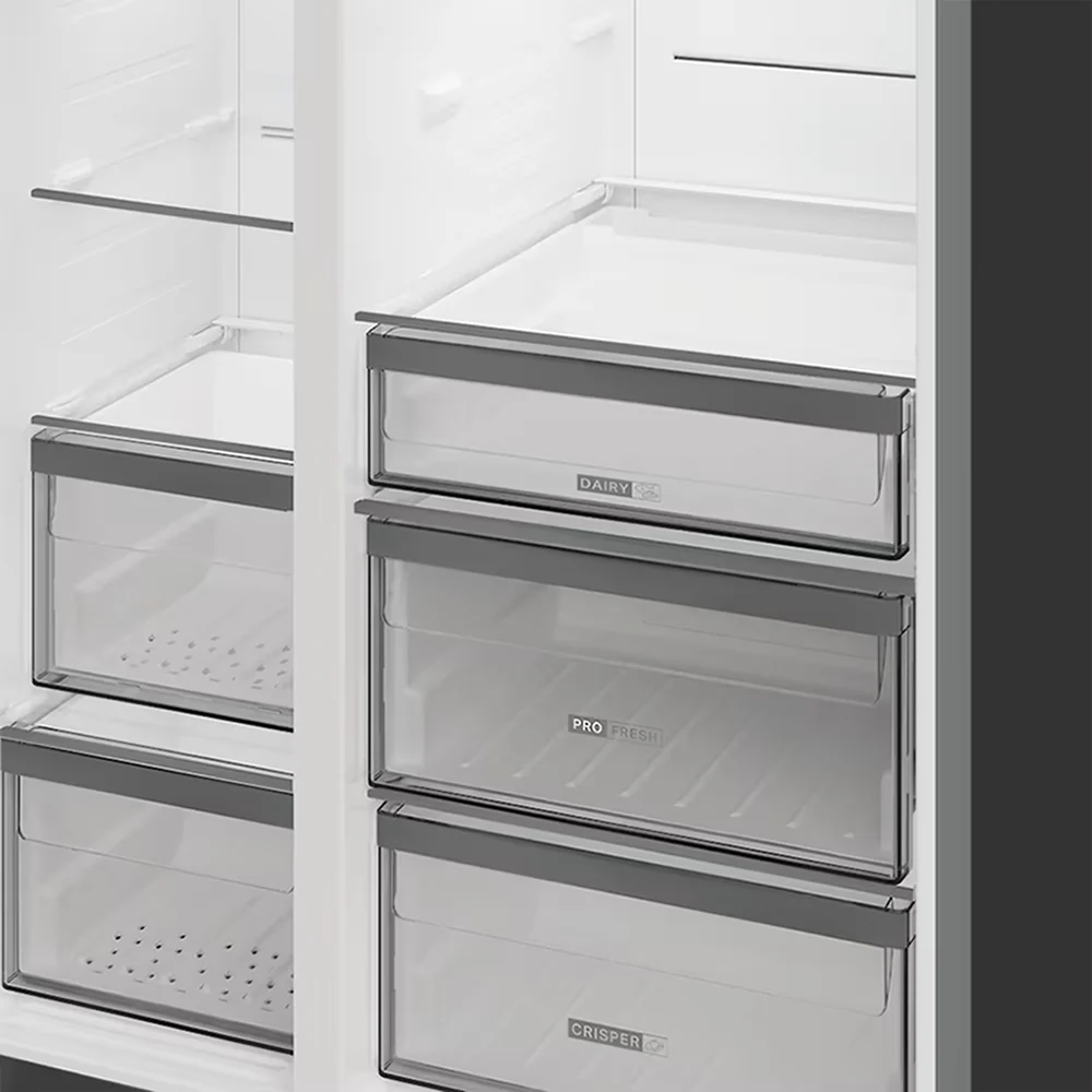 Whirlpool 578L Frost Free American Fridge Freezer - Pearl Inox | WHG26573WX4UK - Image 3