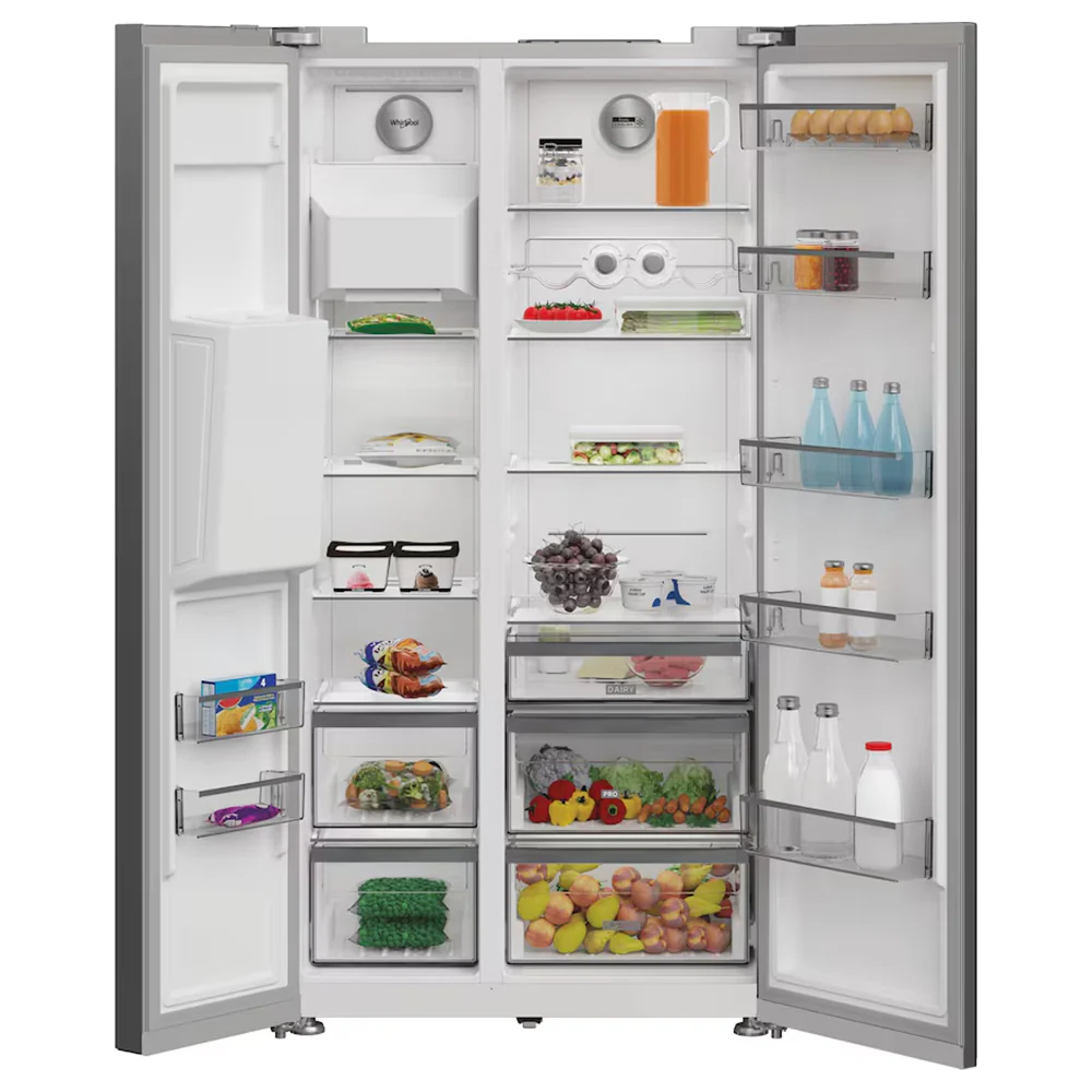 Whirlpool 578L Frost Free American Fridge Freezer - Pearl Inox | WHG26573WX4UK - Image 4
