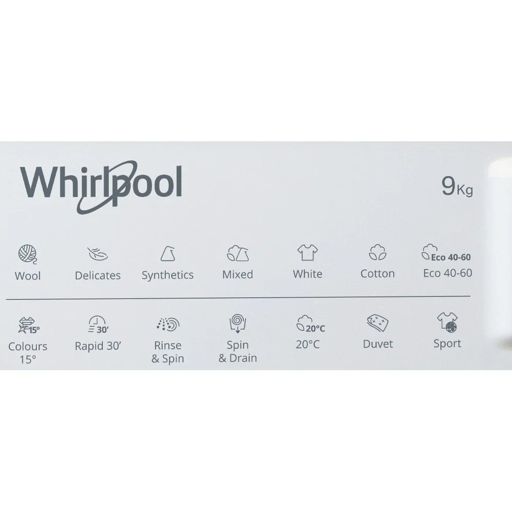 Whirlpool 9KG 1400RPM Built-In Washing Machine - White | BIWMWG91485UK - Image 12