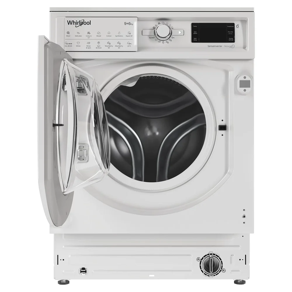 Whirlpool 9KG/6KG 1400RPM Built-In Washer Dryer - White | BIWDWG961485UK - Image 2
