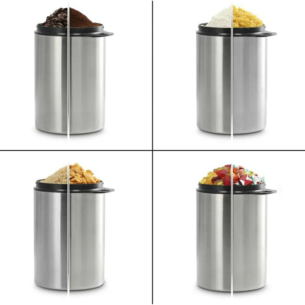 Xavax 1KG Stainless Steel Coffee Bean Tin With Scoop - Silver | 422651 - Image 3