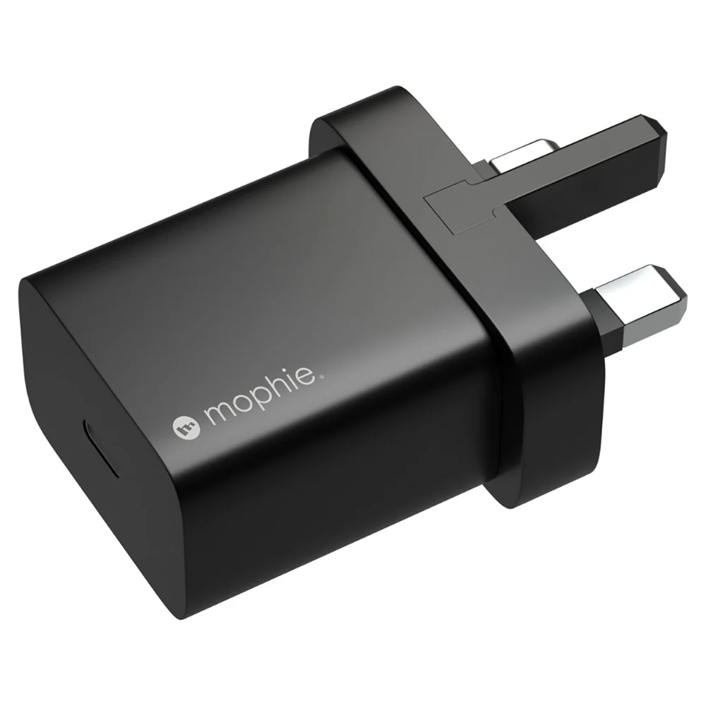 Zagg Mophie 20W USB-C PD Fast Charge UK Wall Adapter - Black | 409907456