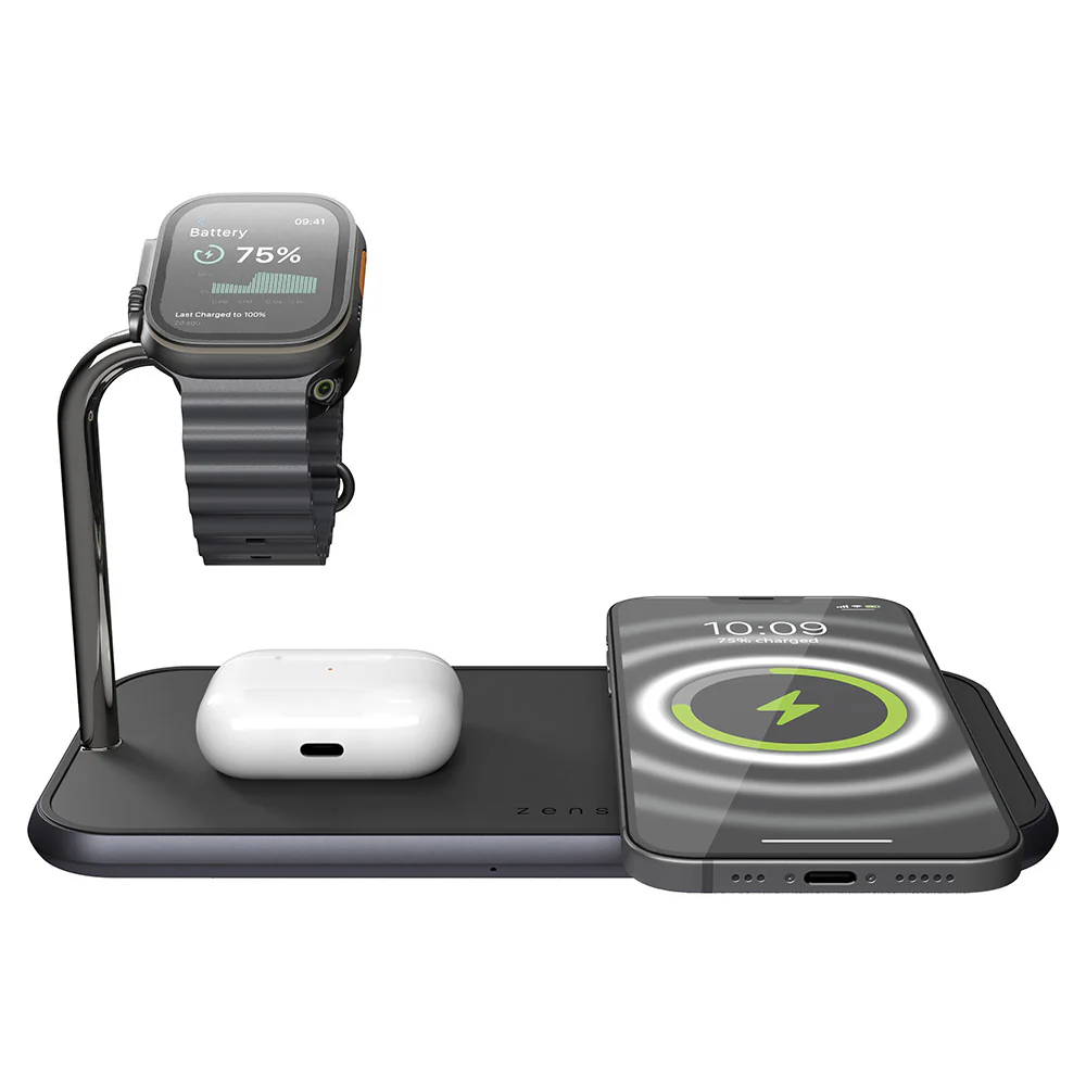Zens Dual+Watch Aluminium Magnetic Wireless Charger - Black | ZEDC05BM/00 - Image 3