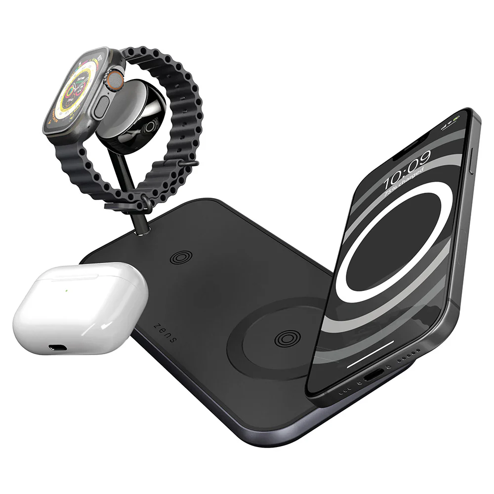 Zens Dual+Watch Aluminium Magnetic Wireless Charger - Black | ZEDC05BM/00 - Image 4